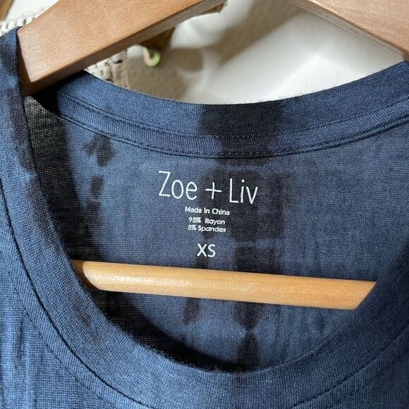 Zoe + Liv Blue Ombre Tie Dye Cactus Tank Top - Picture 3 of 3